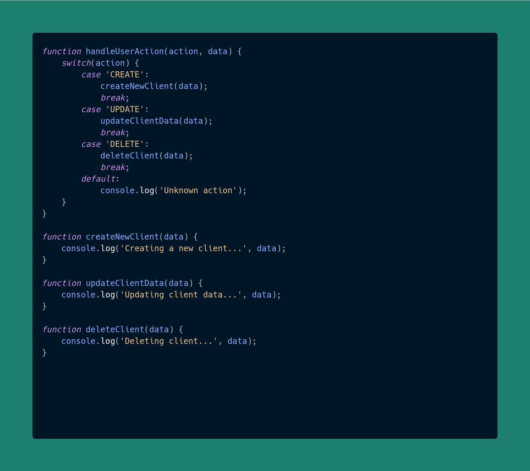 Использование конструкции switch в JavaScript: Когда это имеет смысл?